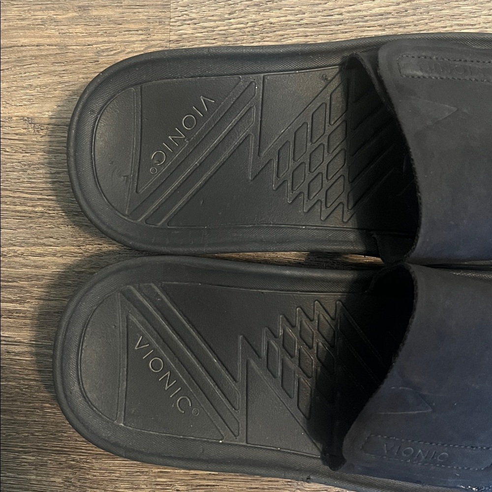 Vionic Rejuvante Adjustable Black Slides Sandals … - image 2
